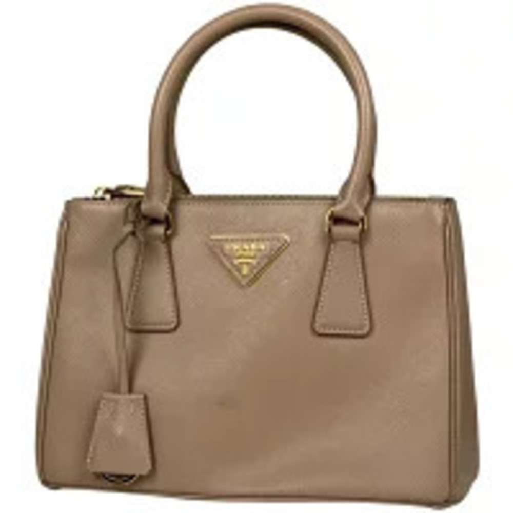 Prada Galleria 2way Shoulder Bag Leather Beige